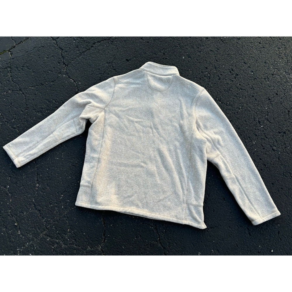 Woolrich Sweater Men's XXL Beige 1/4 Snap Pullover Sweatshirt Pocket Hiking - Picture 8 of 8